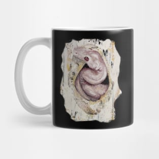 Hatching White Snake - albino phyton, reptiles Mug